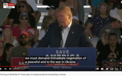 Trump Calls for Peace in Ukraine While Democrats Make Support for War a Midterm Campaign Issue